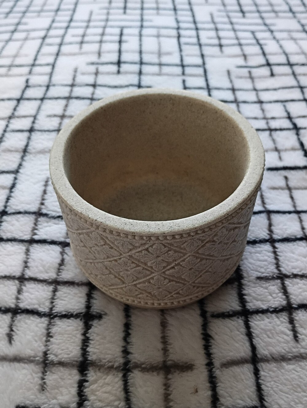 Peri Home Textured Decorative Stone Mini Planter or Candle Holder